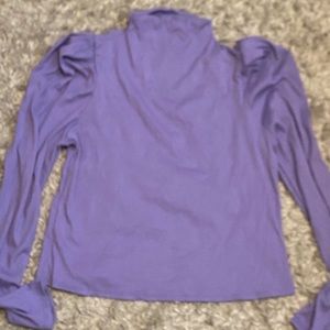 Purple mid neck top